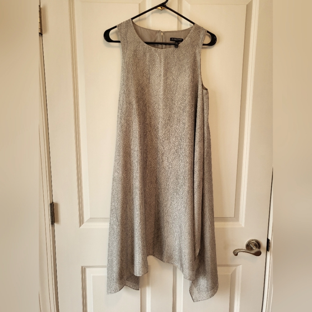 Light Grey Silk Midi Dress